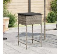 Lot de 2 tabourets de bar jardin vidaXL gris