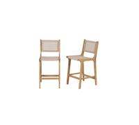 Lot de 2 tabourets de bar KUTA en corde hauteur d'assise 66 cm