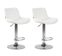 Lot de 2 tabourets de bar Lentini - Blanc