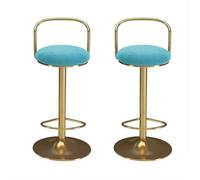 Lot de 2 tabourets de bar pivotants avec dossier, hauteur réglable, design moderne sans accoudoirs pour îlot de cuisine ou comptoir