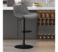 Lot de 2 tabourets de bar réglables et pivotants en PU NAFFA
