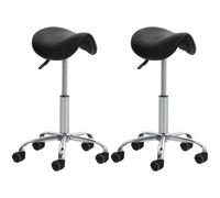 Lot de 2 tabourets de travail - Chromé