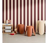 Lot De 2 Tabourets Empilables Enfant Polypropylène Et Bouclette Texturée - Niki Kids Terracotta TU