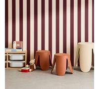 Lot De 2 Tabourets Empilables Enfant Polypropylène Et Bouclette Texturée - Niki Kids Terracotta TU