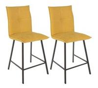 Lot de 2 Tabourets Jaunes Assise H65cm - LAGOS -