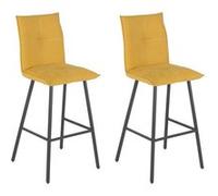 Lot de 2 Tabourets Jaunes Assise H76cm - LAGOS - ALTOBUY Jaune G