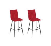 Lot de 2 Tabourets Rouges Assise H76cm - LAGOS - ALTOBUY Rouge G