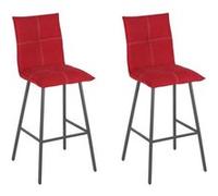 Lot de 2 Tabourets Rouges Assise H76cm - LAGOS - ALTOBUY Rouge G
