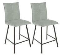 Lot de 2 Tabourets Vert d'Eau Assise H65cm - LAGOS - ALTOBUY Vert G