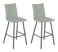 Lot de 2 Tabourets Vert d'Eau Assise H76cm - LAGOS -