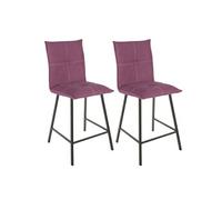 Lot de 2 Tabourets Violets Assise H65cm - LAGOS - ALTOBUY Violet G