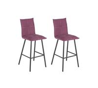 Lot de 2 Tabourets Violets Assise H76cm - LAGOS - ALTOBUY Violet G