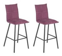 Lot de 2 Tabourets Violets Assise H76cm - LAGOS - ALTOBUY Violet G