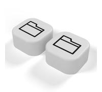 Lot de 2 Tags NFC Dossier Blanc imprimés en 3D - Badge NFC décoratif pour bureau et télétravail, raccourci smartphone pour ouvrir un dossier précis dans votre cloud, aimanté et adhésif