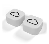 Lot de 2 Tags NFC Nuage Blanc imprimés en 3D - Badge NFC décoratif pour bureau et télétravail, raccourci smartphone pour ouvrir votre stockage cloud, aimanté et adhésif