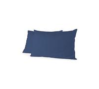 Lovely Home Lot de 2 taies de traversin 85 x 185 cm 100% coton Bleu