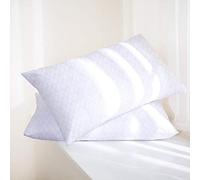 Lot de 2 taies d'oreiller en éponge jersey élastique avec fermeture éclair latérale, dimensions 50 x 80 cm.