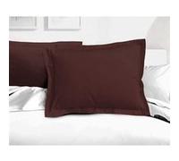 Lot de 2 taies d'oreiller - Lh71587 - 50 x 70 cm - Marron