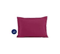 Lot De 2 Taies D'oreiller - Lovely Home - Lh71603 - 50 X 70 Cm - Fuchsia