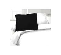 Lot de 2 Taies d'Oreillers LOVELY HOME 50x70 cm Noir 54 fils/cm² coton