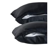 Lot de 2 taies d'oreillers PRESTIGE - TODAY - Gris anthracite 40x80 cm