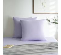 Lot de 2- Taies oreiller 65x65cm Violet Clair Housse oreiller avec Une Fermeture éclair en Microfibre 65x65cm