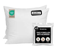 Lot de 2 Taies Oreiller Anti Acarien 40x60 cm Protege Oreiller 40x60 pour Personnes Allergiques 40x60 cm (Lot de 2)