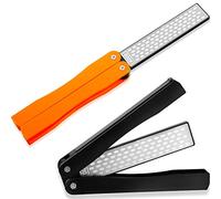 Lot de 2 taille-ciseaux à double face, taille-ciseaux de poche pliants et diamants, grains 400/600 - Pour jardin, camping, cuisine
