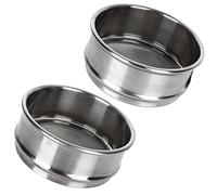 Lot de 2 tamis à essai en acier inoxydable 304, 200 mailles 0,075 mm + tamis à mailles 80 de 0,2 mm de diamètre pour laboratoire industriel
