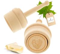 Lot de 2 tampons à beurre HOFMEISTER® - Pour 30 g de beurre - 5 cm - En forme de cœur - Fabriqué à la main en Allemagne - En bois d'érable local