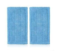 Lot de 2 tampons de rechange en microfibre double face avec bandes abrasives lavables pour balai à vapeur Swiffer Balai à vapeur, carrelage en bois, stratifié, marbre, sols en marbre, nettoyage sec et