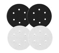 Lot de 2 tampons d'interface 125 mm 8 trous en mousse souple pour rondes, tampons de polissage 125 mm, tampon souple pour plateau de ponçage et plateau de polissage, légers et pratiques pour papier de