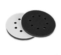 Lot de 2 tampons d'interface en éponge souple 12,7 cm 8 trous pour patins de ponçage avec une meilleure efficacité de coupe abrasive et d'extraction de poussière