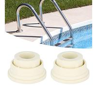 Lot de 2 Tampons en Caoutchouc pour Échelle de Piscine, Bouchon en Caoutchouc de Rechange Protection Contre Les Chocs Bouchons Anti-Dérapants Accessoires Bouchons Pare Chocs Escalier Mécanique
