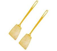 Fackelmann 9940450 Lot de 2 Tapettes à Mouche Colorée, Tapette à Mouches, Tue Mouche avec Pince pour Ramasser Les Insectes, Tapette, Plastique, Rouge, Jaune, Noir, 40 x 10 cm