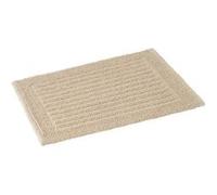 Lot de 2 tapis de bain rectangulaire antidérapant en 100% coton coloris beige - Longueur 60 x Profondeur 40 cm -JUANIO- Beige G
