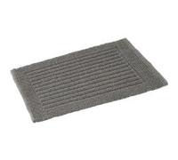 Lot de 2 tapis de bain rectangulaire antidérapant en 100% coton coloris gris - Longueur 60 x Profondeur 40 cm -JUANIO- Gris G