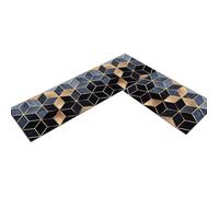 Lot de 2 tapis de cuisine antidérapants motif mosaïque coussins absorbants modernes devant l'évier 40 x 60 cm + 40 x 120 cm