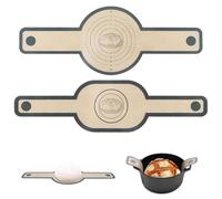 Lot de 2 Tapis de Cuisson en Silicone pour Four Hollandais - Antiadhésif Réutilisable avec Poignées Anti-Brûlures, Compatible Pizza/Pain au Levain (Rond & Ovale)