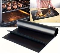 Lot de 2 tapis de cuisson épais pour le fond du four : tapis de cuisson réutilisables adaptés aux fours électriques, à gaz, aux grille-pain, aux fours à convection, aux micro-ondes et aux grils