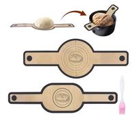 Lot de 2 tapis de cuisson réutilisables en silicone avec longues poignées, anti-adhésif, pour cocotte, ovale et rond, avec brosse