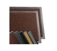 VOUNOT® Lot de 2 Tapis de porte paillasson d'entrée 40x60cm marron noir - antidérapant antipoussière imperméable lavable