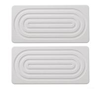 Lot de 2 tapis de protection ultra absorbants en diatomite pour évier de cuisine à séchage rapide pour tasses, éponges, distributeur de savon (blanc, 21,6 x 10,6 cm)