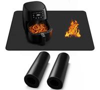Lot de 2 tapis isolants ignifuges en feutre de carbone pour soudage 60 x 40 cm