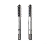 Lot de 2 tarauds à vis M3 HSS - Outil de coupe à filetage métrique - Flûte droite pour réparation de trous aveugles en acier inoxydable - Argenté (M14)
