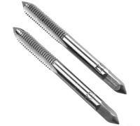 Lot de 2 tarauds à vis M3 HSS - Outil de coupe à filetage métrique - Flûte droite pour réparation de trous aveugles en acier inoxydable - Argenté (M6)
