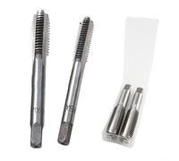 Lot de 2 tarauds à vis M3 HSS - Outil de coupe à filetage métrique - Flûte droite pour réparation de trous aveugles en acier inoxydable - Argenté (M8)
