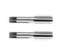 Lot de 2 tarauds à vis M3 HSS - Outil de coupe à filetage métrique - Flûte droite pour réparation de trous aveugles en acier inoxydable - Argenté (M16)