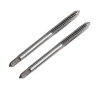 Lot de 2 tarauds à vis M3 HSS - Outil de coupe à filetage métrique - Flûte droite pour réparation de trous aveugles en acier inoxydable - Argenté (M5)