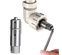 Lot de 2 tarauds de filetage de tuyau, réglable, outil robuste pour | Extracteur de filetage de valve 12 mm et 14 mm avec clé hexagonale pour le démontage des filetages de valve, construction